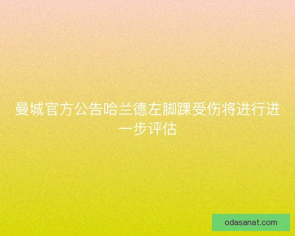 曼城官方公告哈兰德左脚踝受伤将进行进一步评估